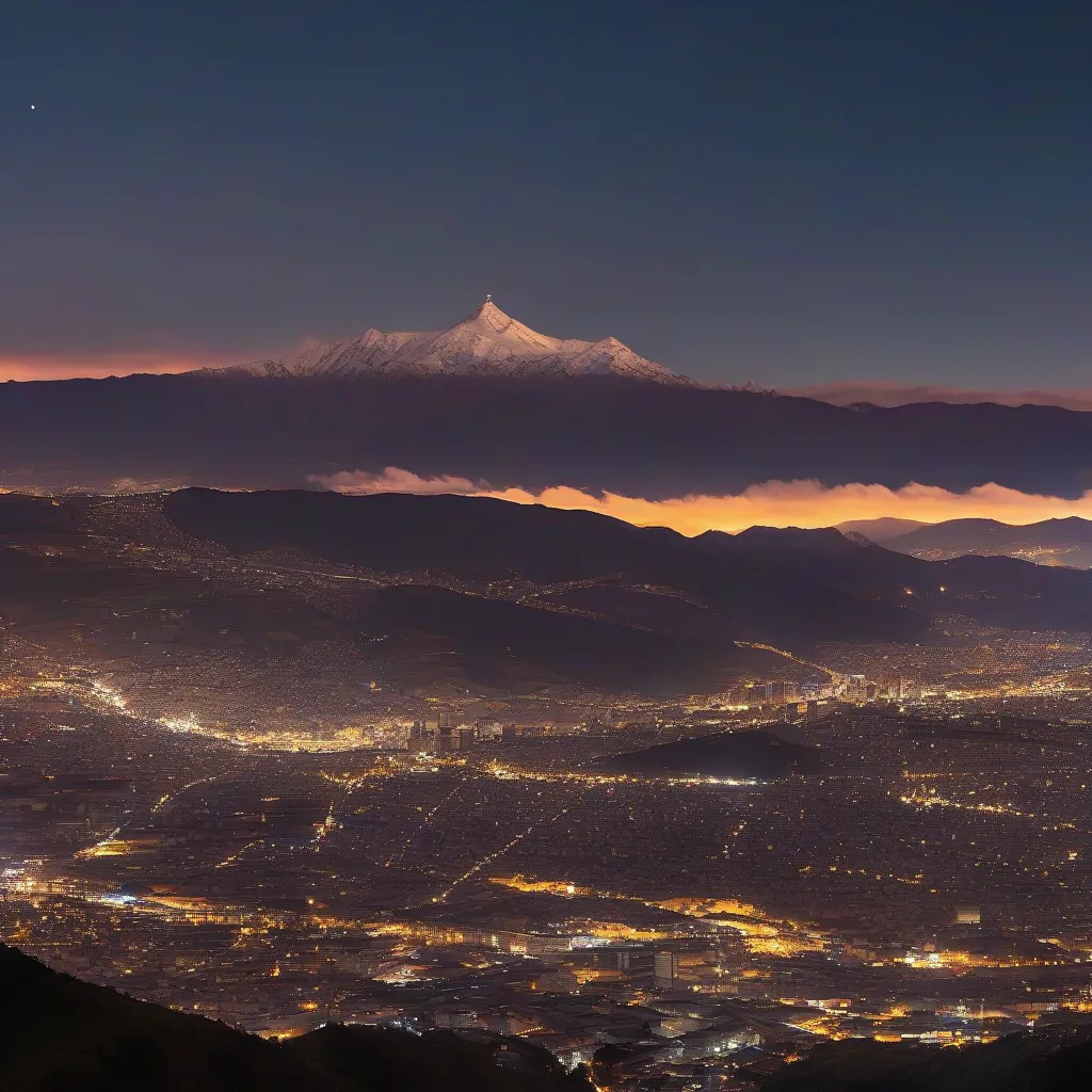 Quito Cityscape at Dusk